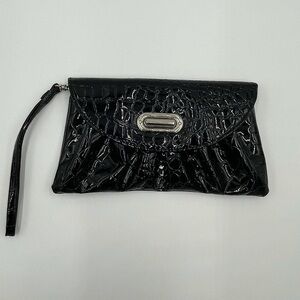 Main Street collection Black Faux Leather Clutch